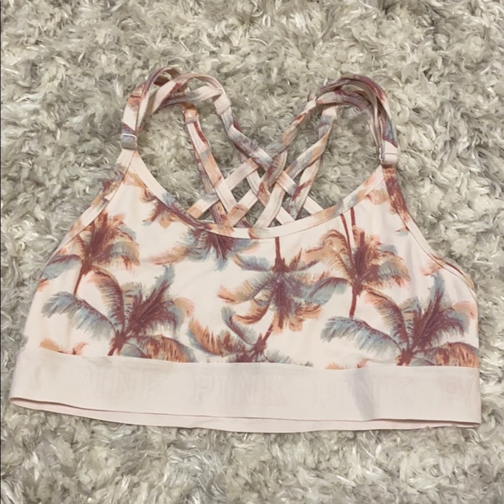 Victoria’s Secret pink palm tree lounge bra
